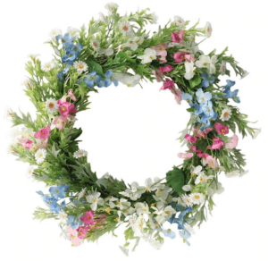 Paaskrans met kleurrijke visbloemen en eieren – slinger voor Pasen met kleurrijke takken in lentekleuren – decoratieve tafeldecoratie voor feesten en Pasen – cadeau-idee Paaskrans met kleurrijke visbloemen en eieren – slinger voor Pasen met kleurrijke takken in lentekleuren – decoratieve tafeldecoratie voor feesten en Pasen – cadeau-idee