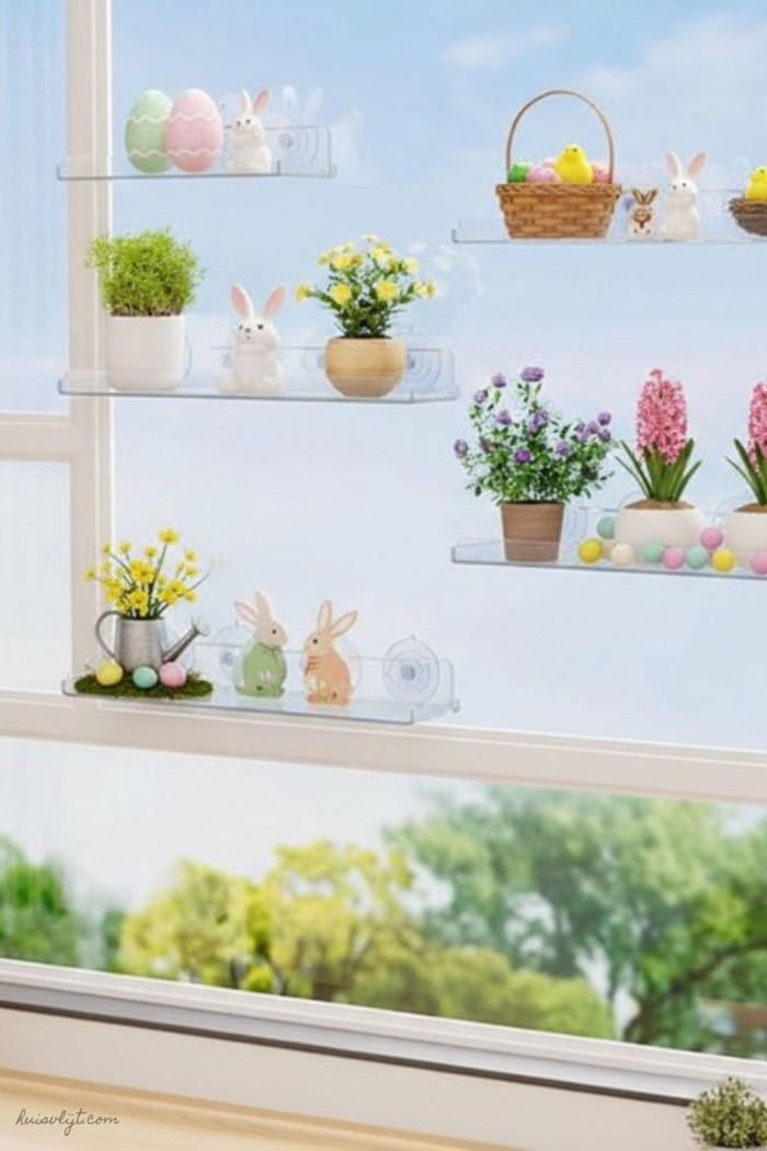 11 Eenvoudige ideeën voor voorjaars decoratie raam! 3 voorjaars raamdecoratie woonkamer