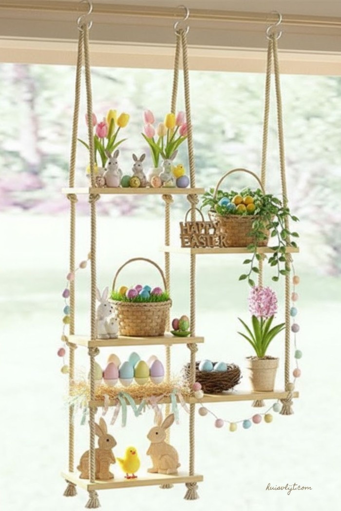 11 Eenvoudige ideeën voor voorjaars decoratie raam! 4 voorjaars decoratie raam