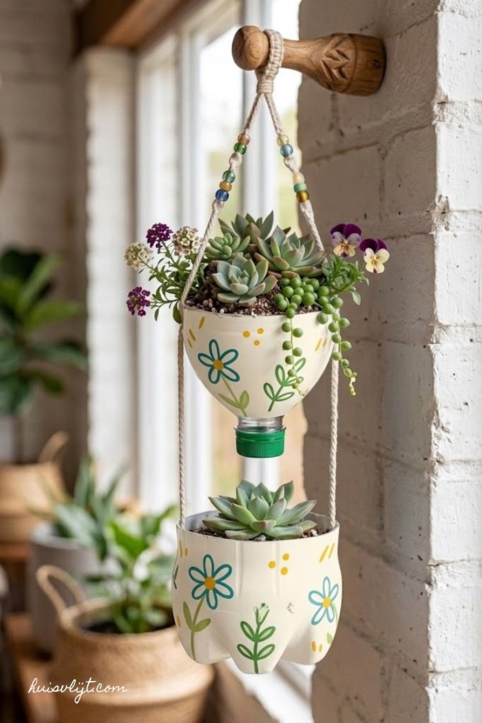 plastic flessen knutselen