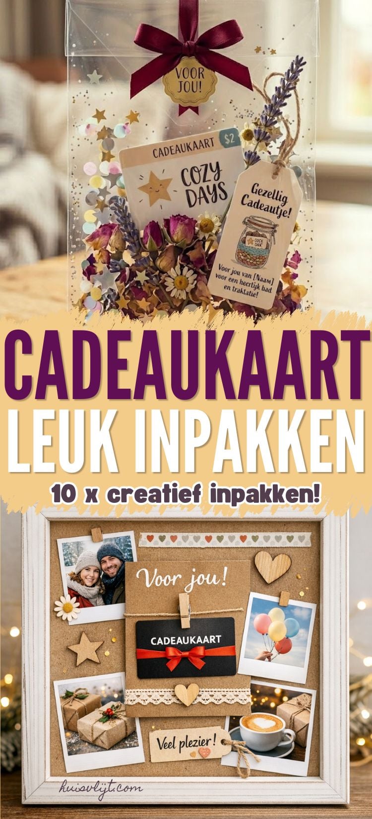 cadeaukaart leuk inpakken ideeën