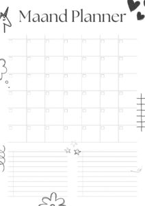 maandplanner printable