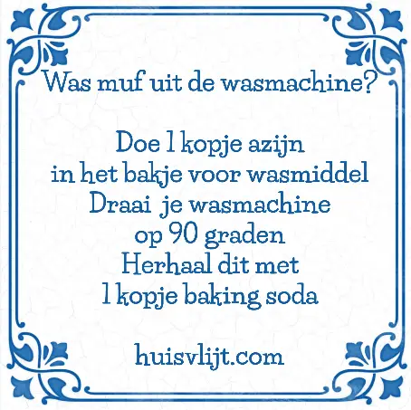 was muf uit wasmachine