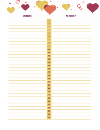 verjaardagskalender maken