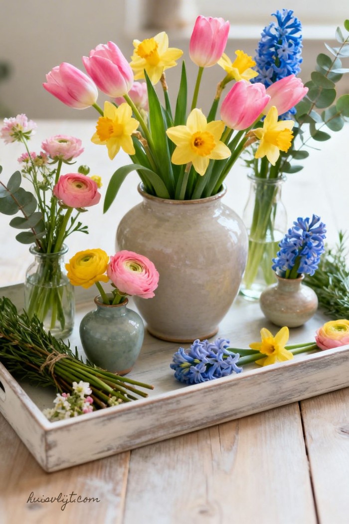 dienblad decoratie tafel voorjaar