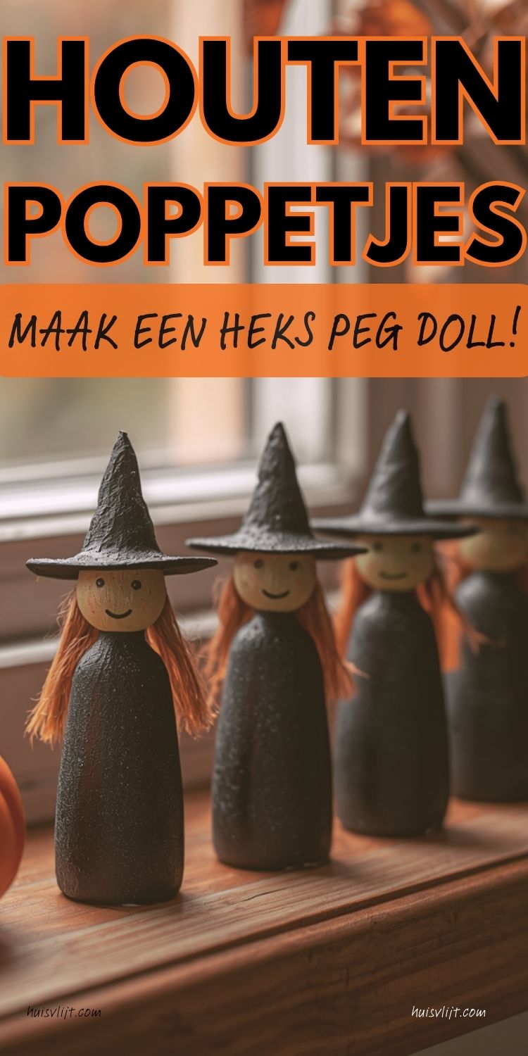 Houten poppetjes: 19 Pegdoll toepassingen + inspiratie! 10 houten poppetjes heks