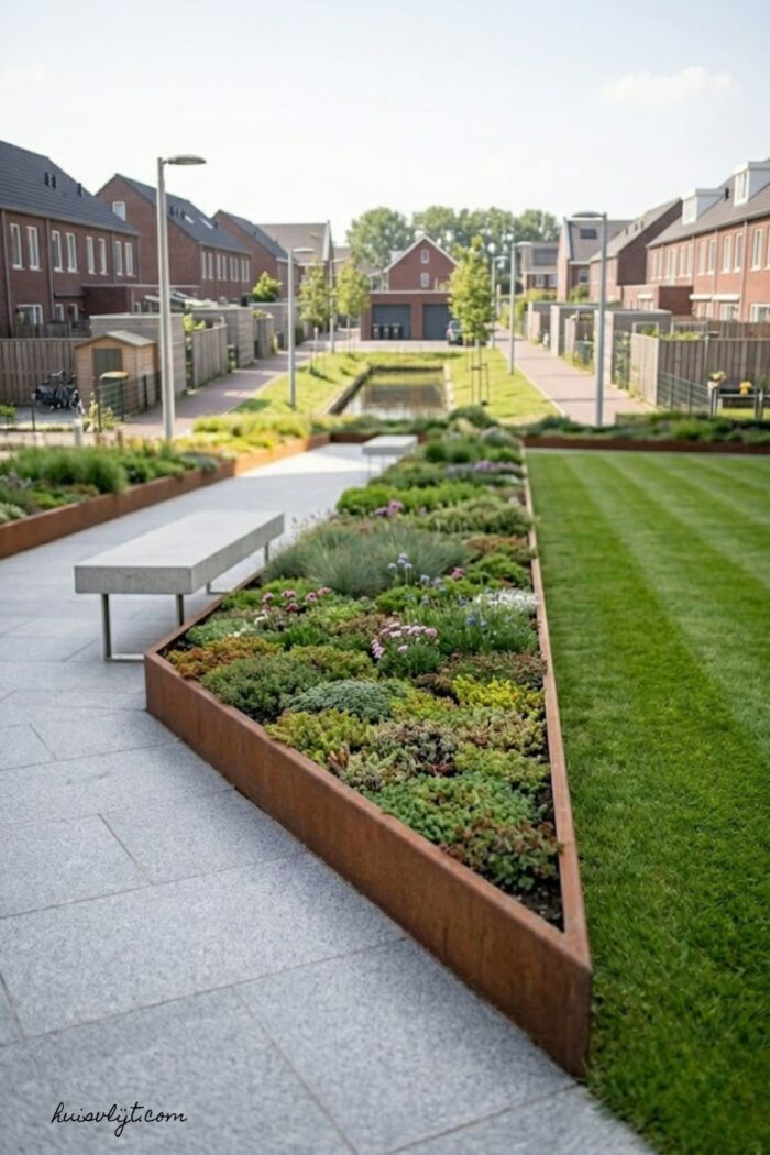 Tuin cortenstaal border