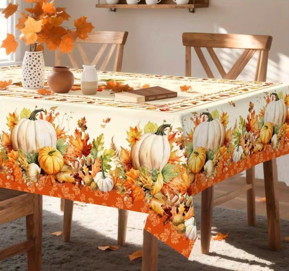 Herfst decoratie keuken: ideeën voor herfst in de keuken 2 herfst tafelkleed