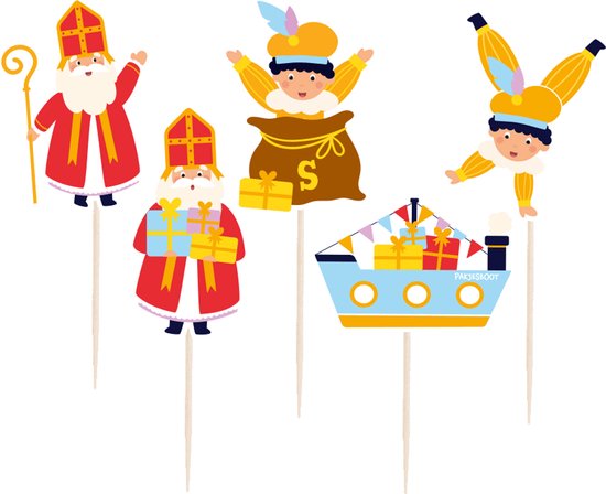 Hapjesplank Sinterklaas maken: simpele en leuke Sinterklaas hapjes 3 sinterklaas cocktailprikkers
