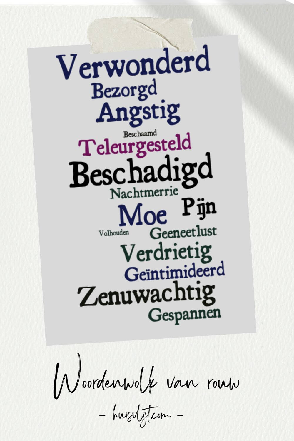 Woordenwolk van rouw 12 Woordenwolk van rouw
