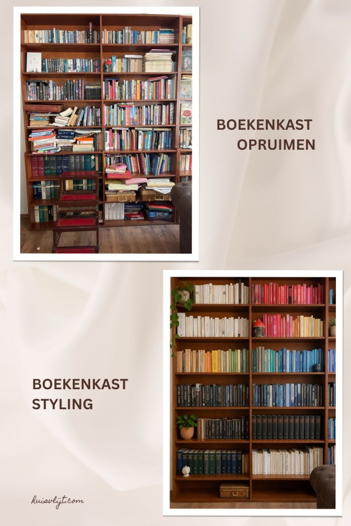boekenkast woonkamer wand