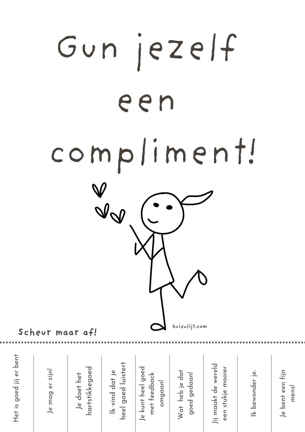 complimenten afscheuren