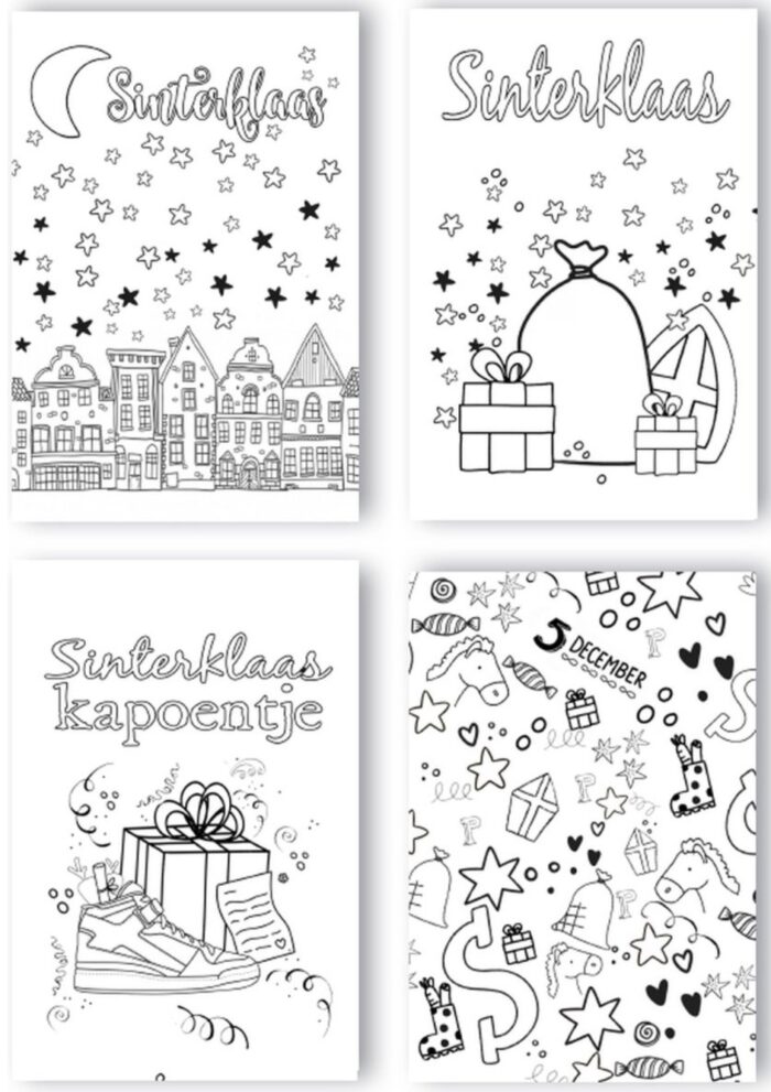 sinterklaas doodles kleuren
