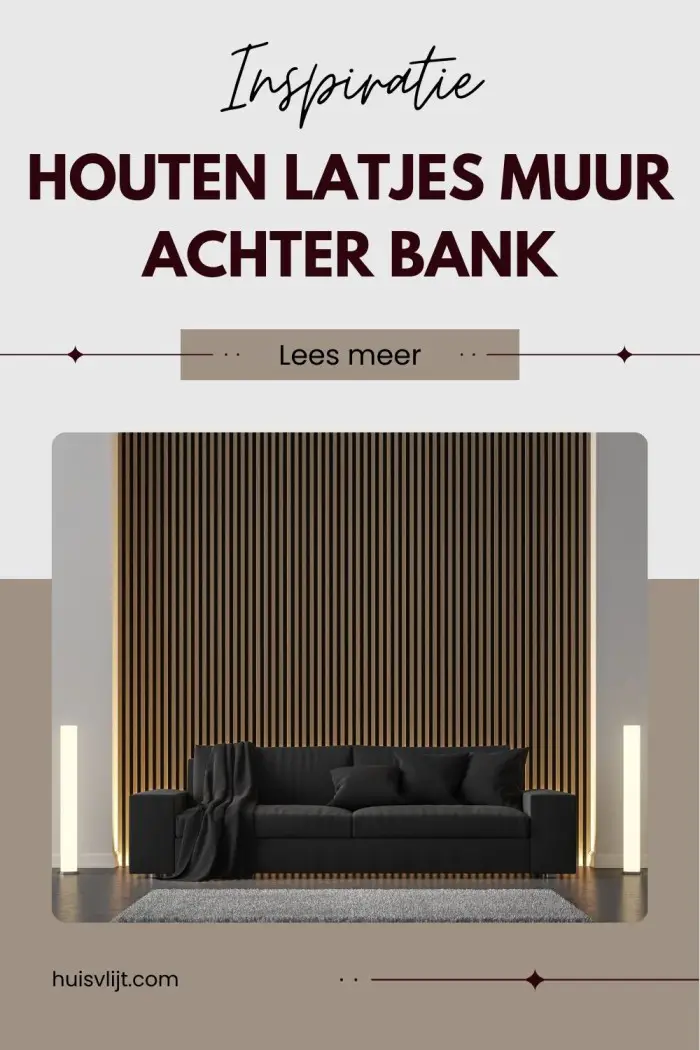 houten latjes muur achter bank