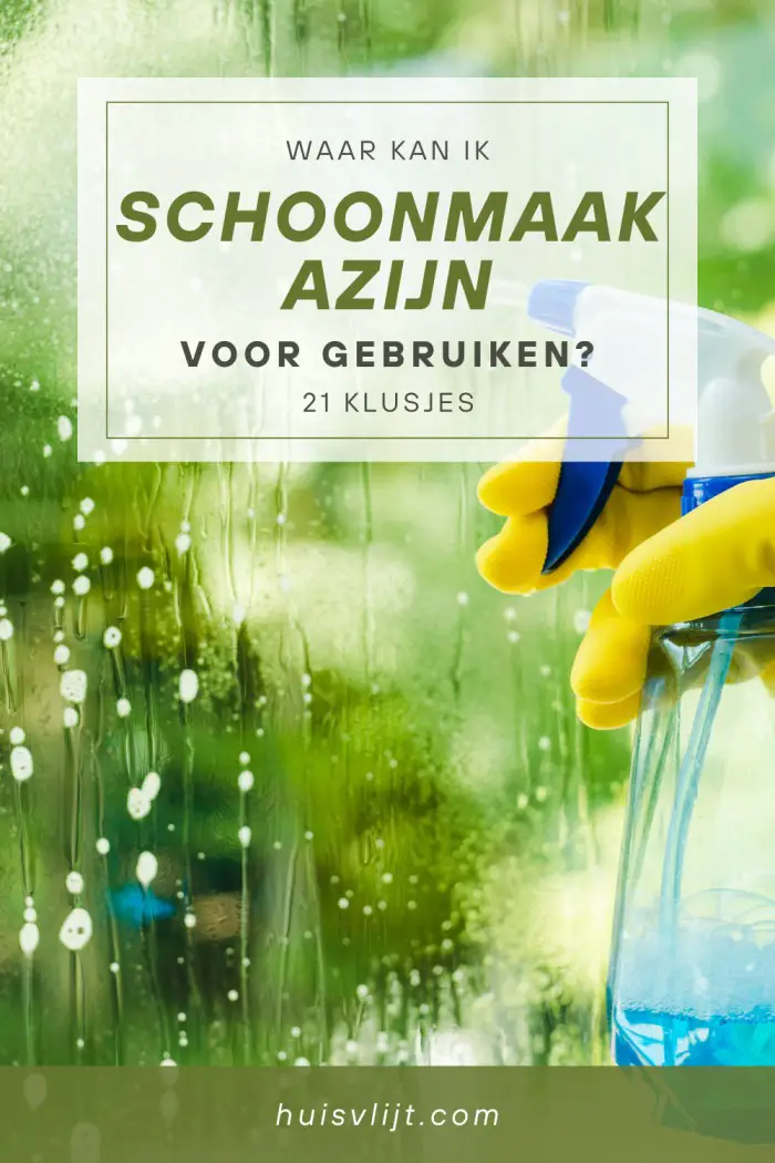 schoonmaken met schoonmaakazijn