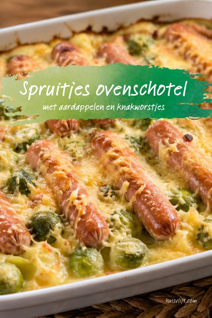 spruitjes ovenschotels met knakworstjes