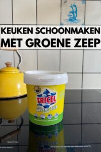 keuken schoonmaken met groene zeep