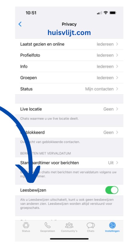 Whatsapp blauwe vinkjes uitzetten