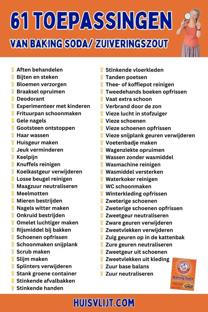 61 toepassingen van baking soda