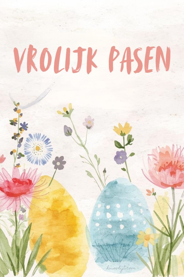 paaskaarten maken aquarel