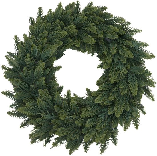 Kerstkrans maken voor de voordeur: zo doe je het (+ ideeën) 5 groene kerstkrans