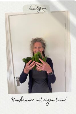 komkommer uit eigen tuin