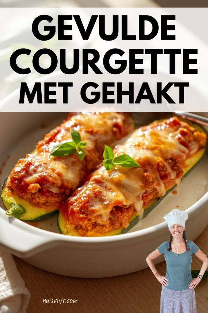 Gevulde courgette uit de oven: een hele maaltijd van één courgette 1 gevulde courgette