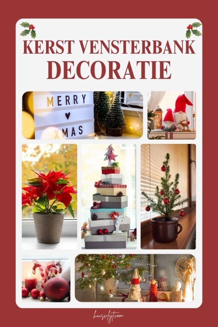 kerst vensterbank decoratie