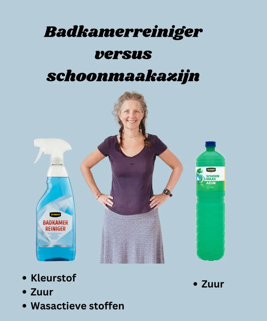 Badkamerreiniger versus schoonmaakazijn