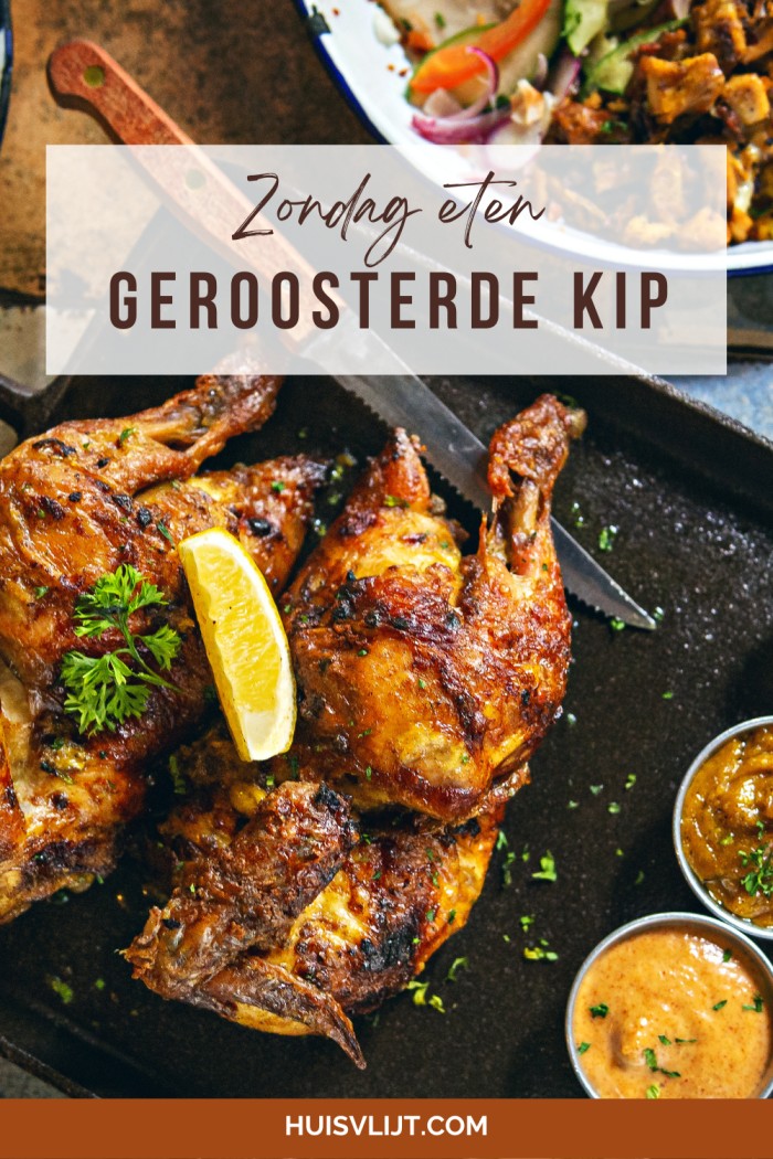 zondag eten geroosterde kip