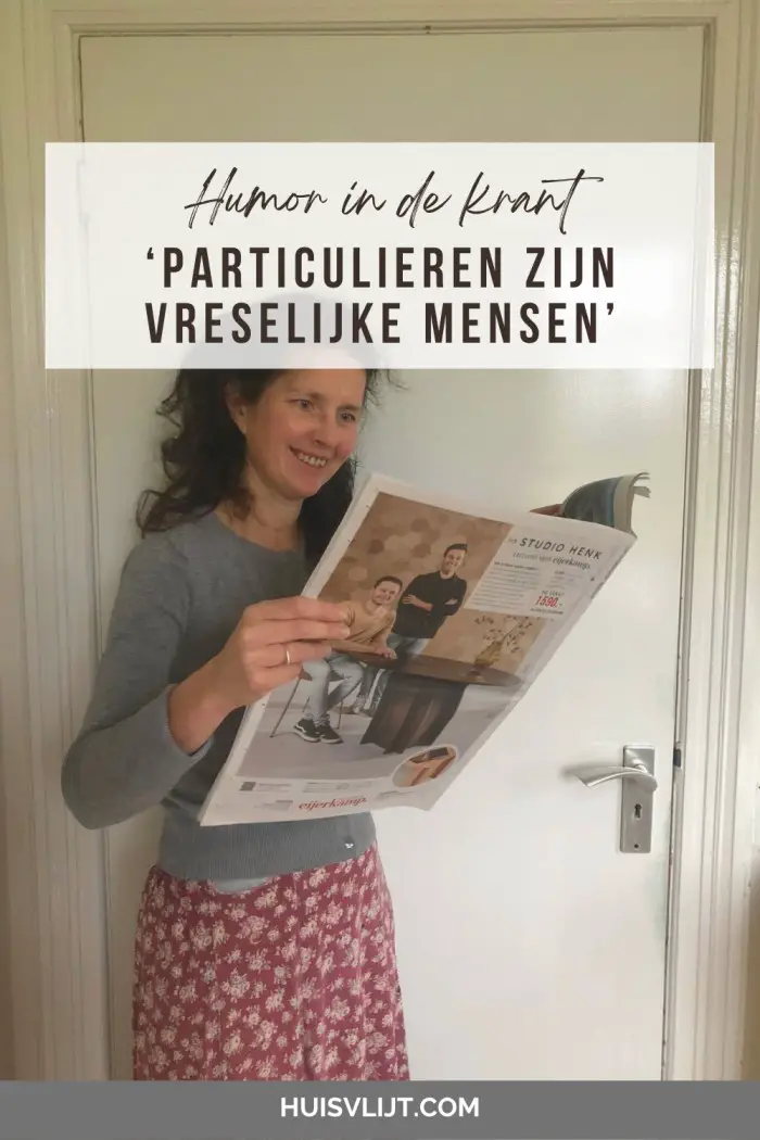 Humor in de krant: Particulieren zijn vreselijke mensen