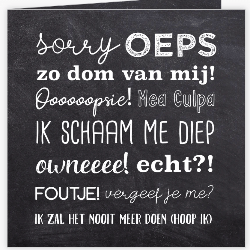 vergadering vergeten