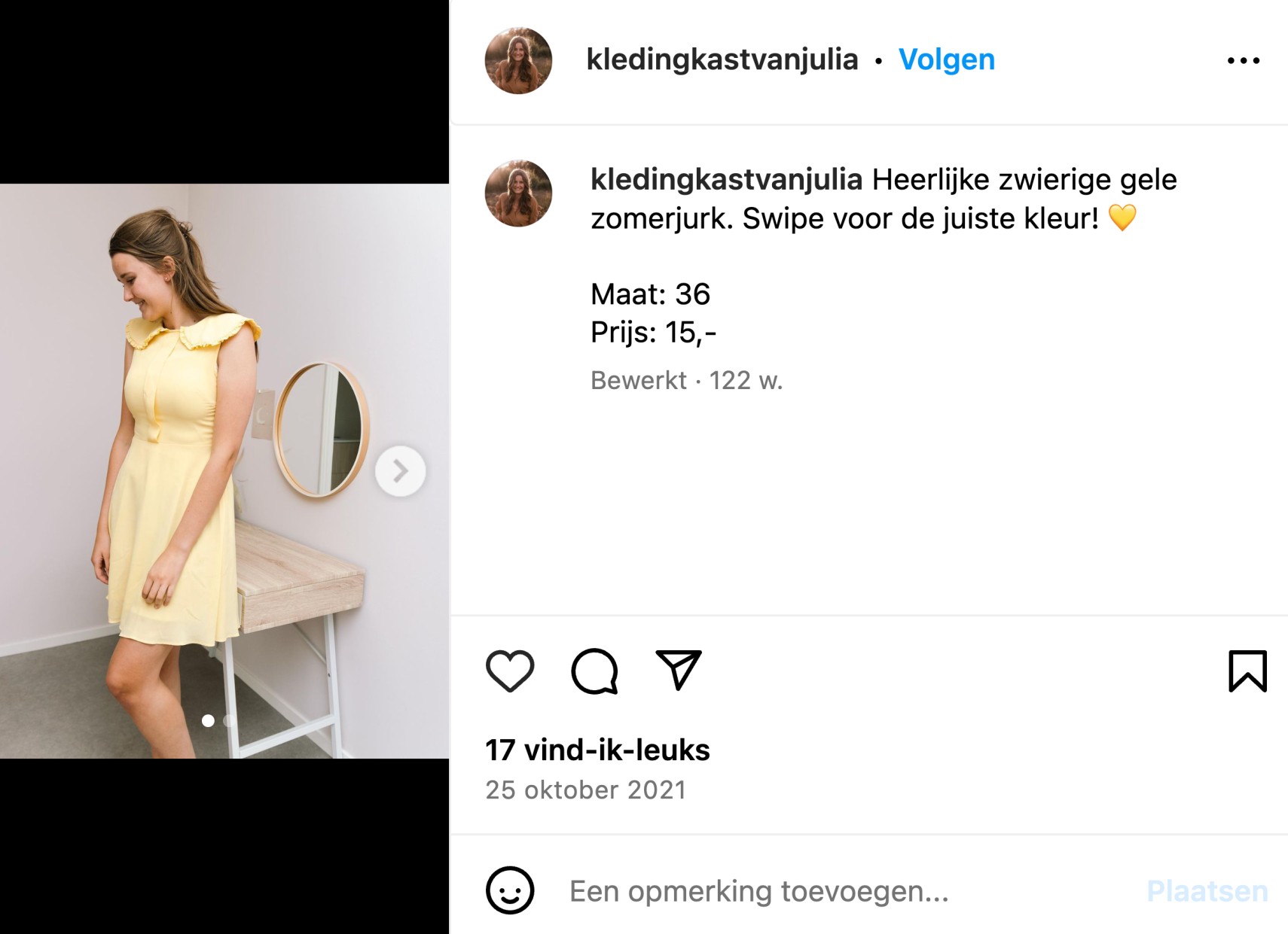 kleding verkopen instagram
