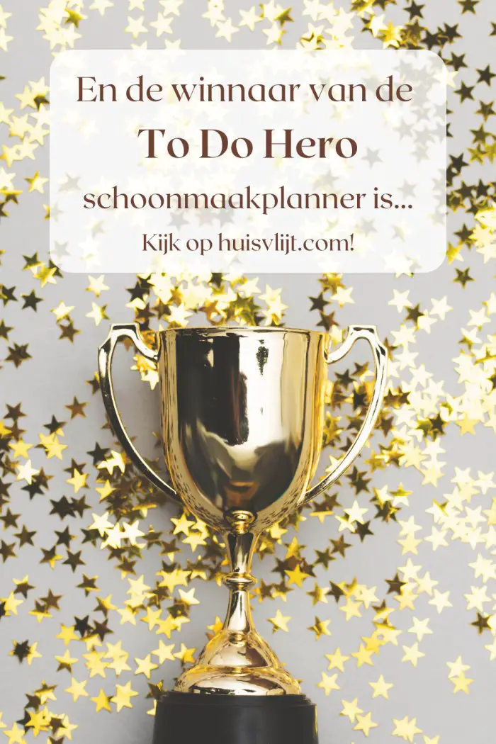 De winnaar van de To Do Hero Huishoudplanner is