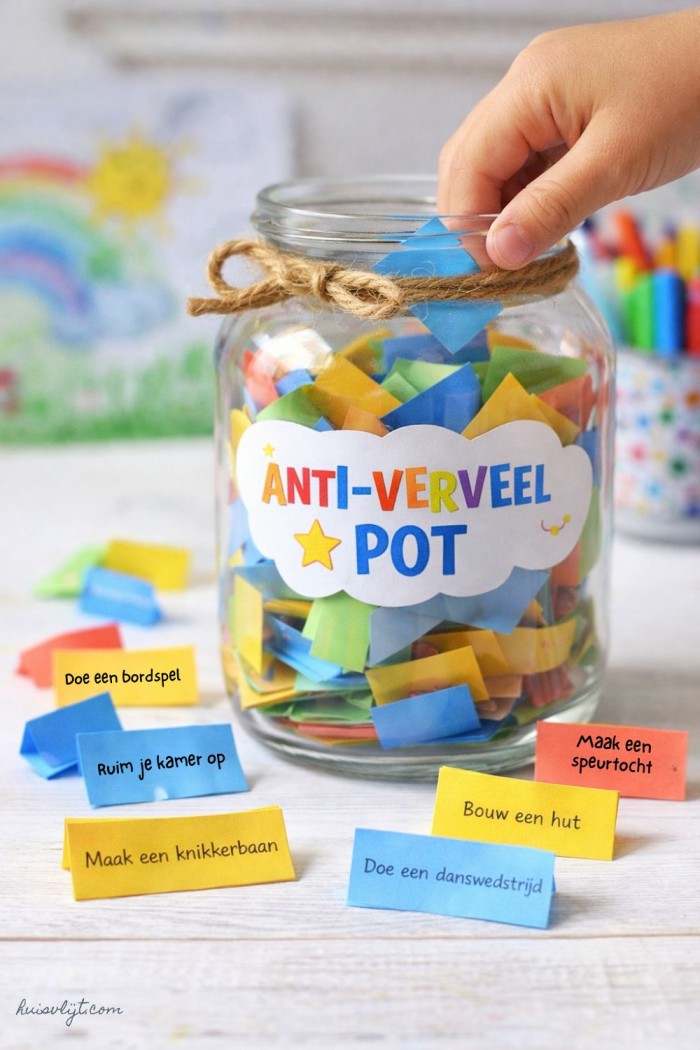 Anti verveel tips voor kinderen (en ouders): wat kun je doen als een kind zich verveelt? 4 anti-verveel-pot