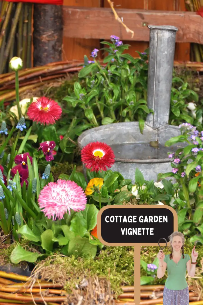cottage garden vignette