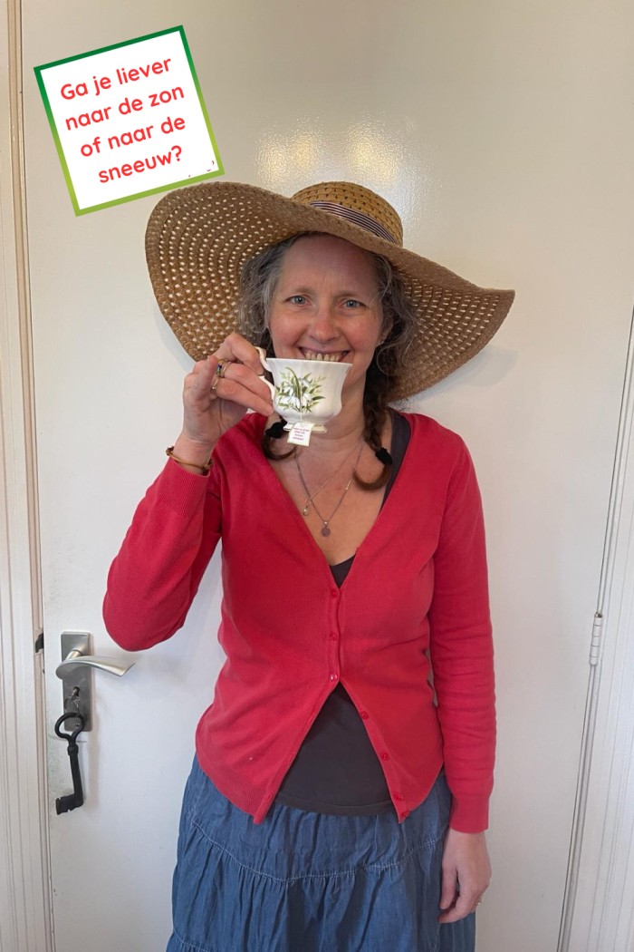 tea topic sneeuw of zon