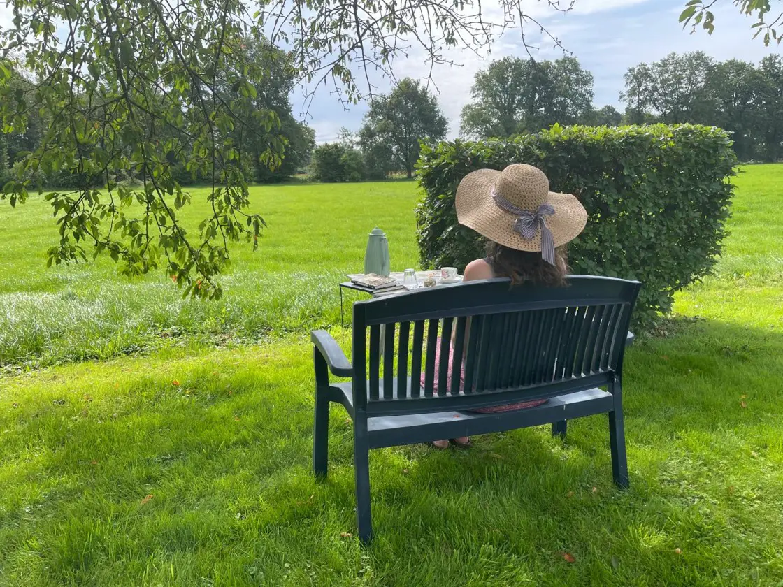 koffie in de tuin