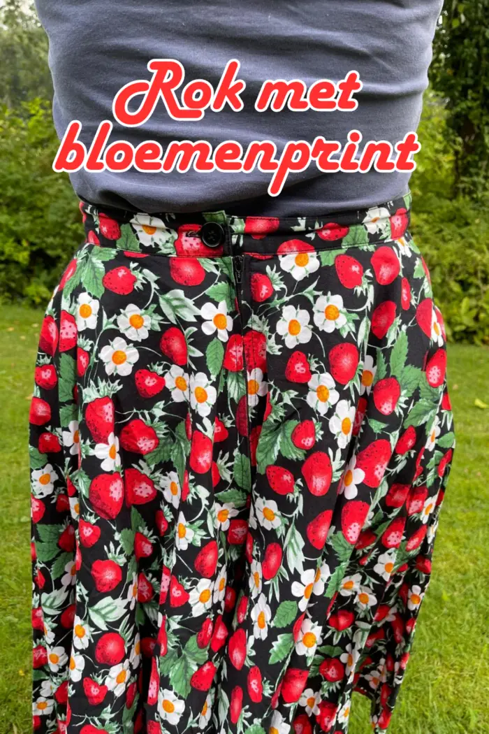 retro rok met bloemenprint