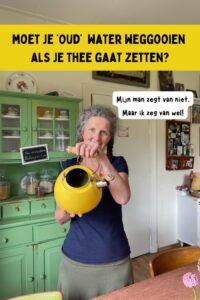oud water weggooien