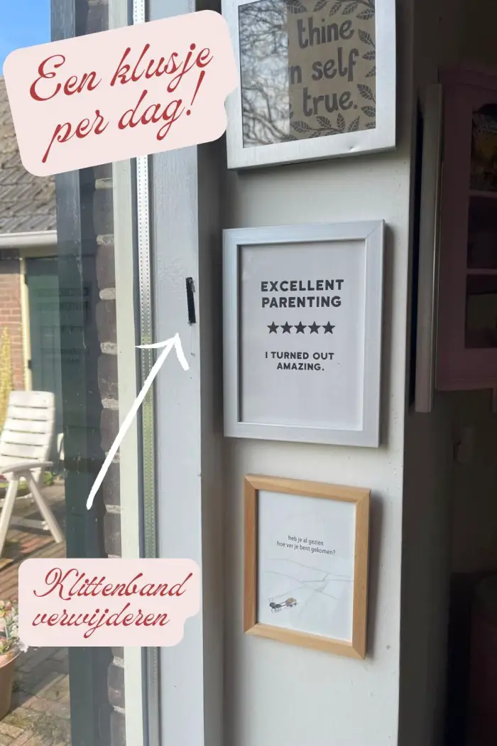 klusje per dag klittenband verwijderen