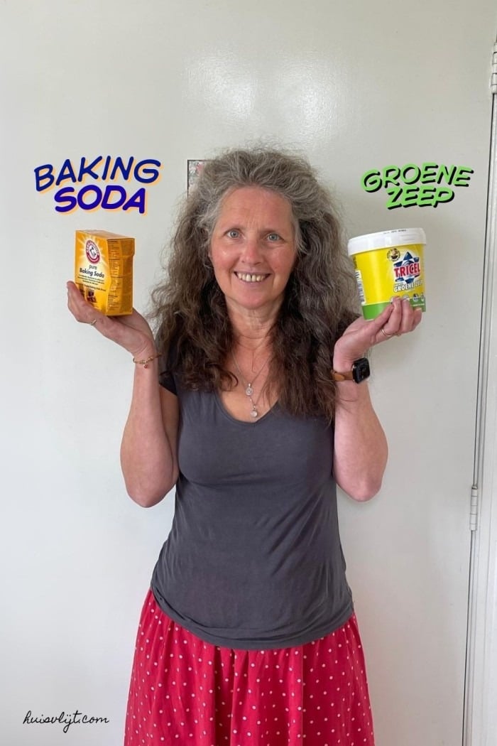 baking soda en groene zeep