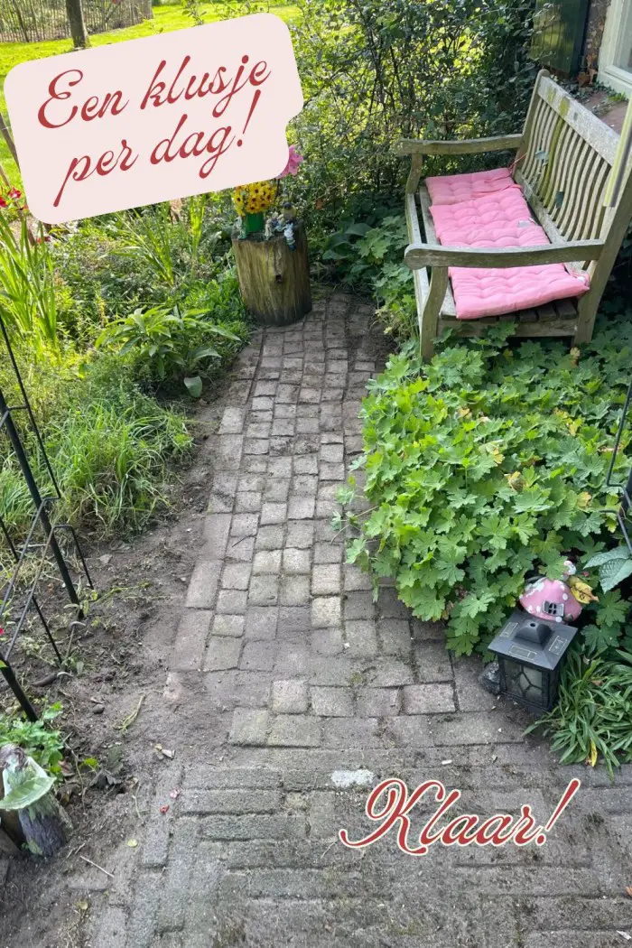 klusje per dag onkruid wieden