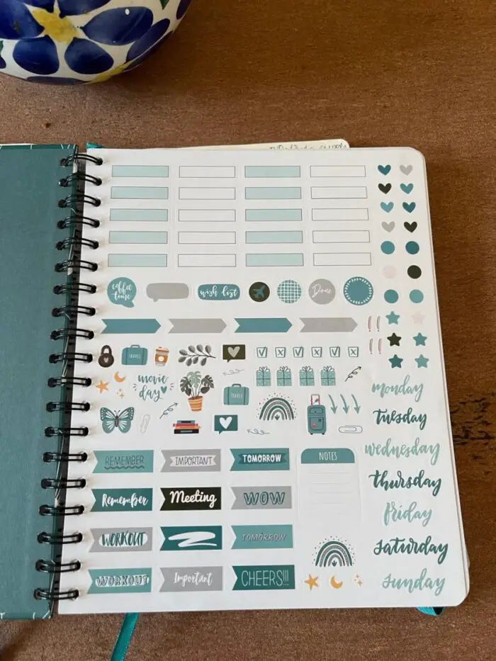 action planner stickers