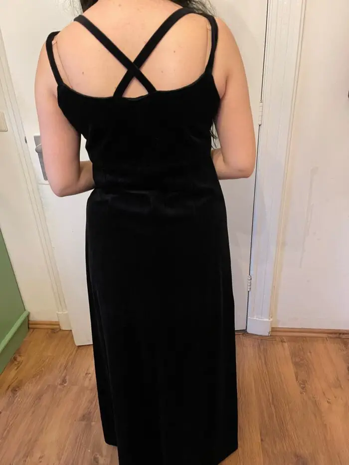 fluwelen jurk outfit