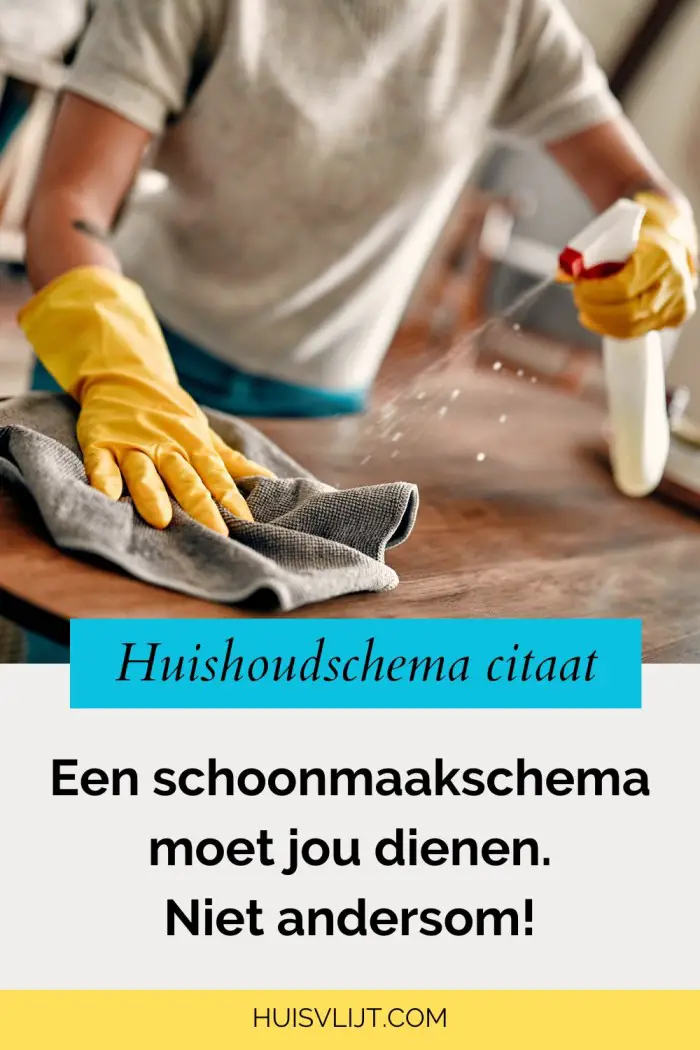 schoonmaakschema