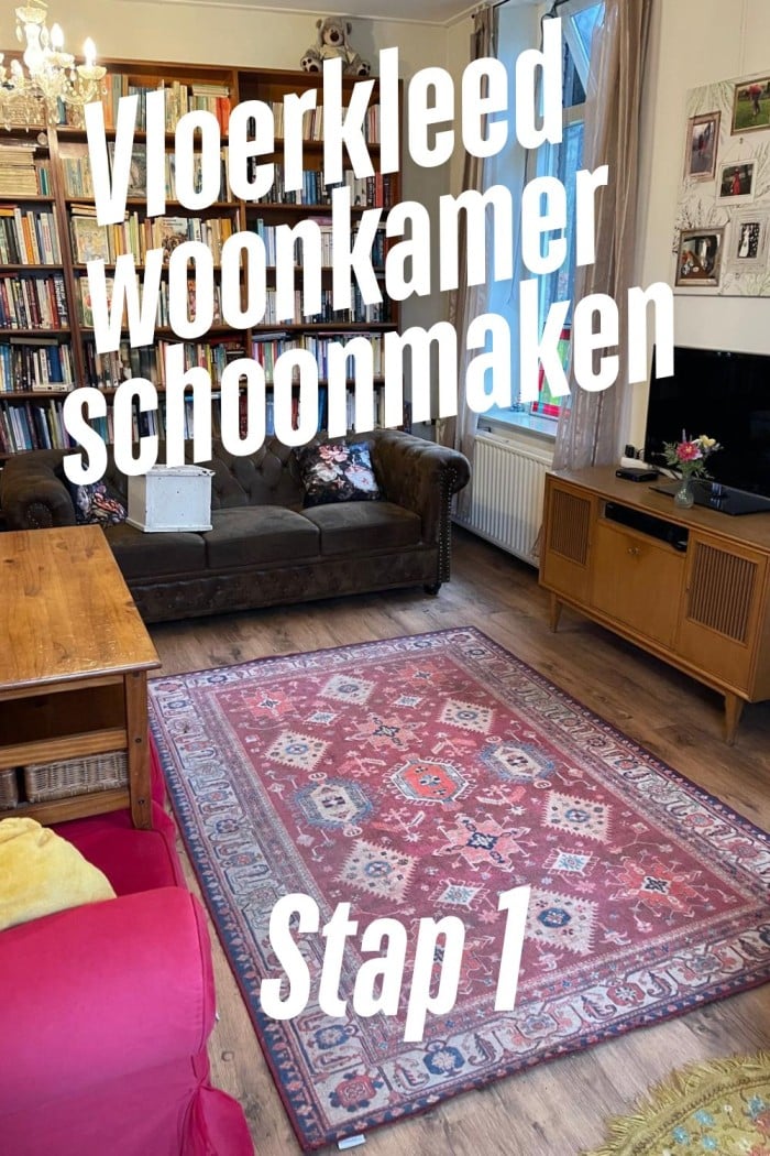 vloerkleed woonkamer schoonmaken