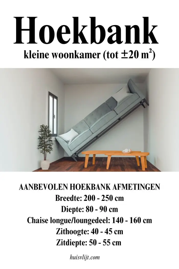 hoekbank afmetingen