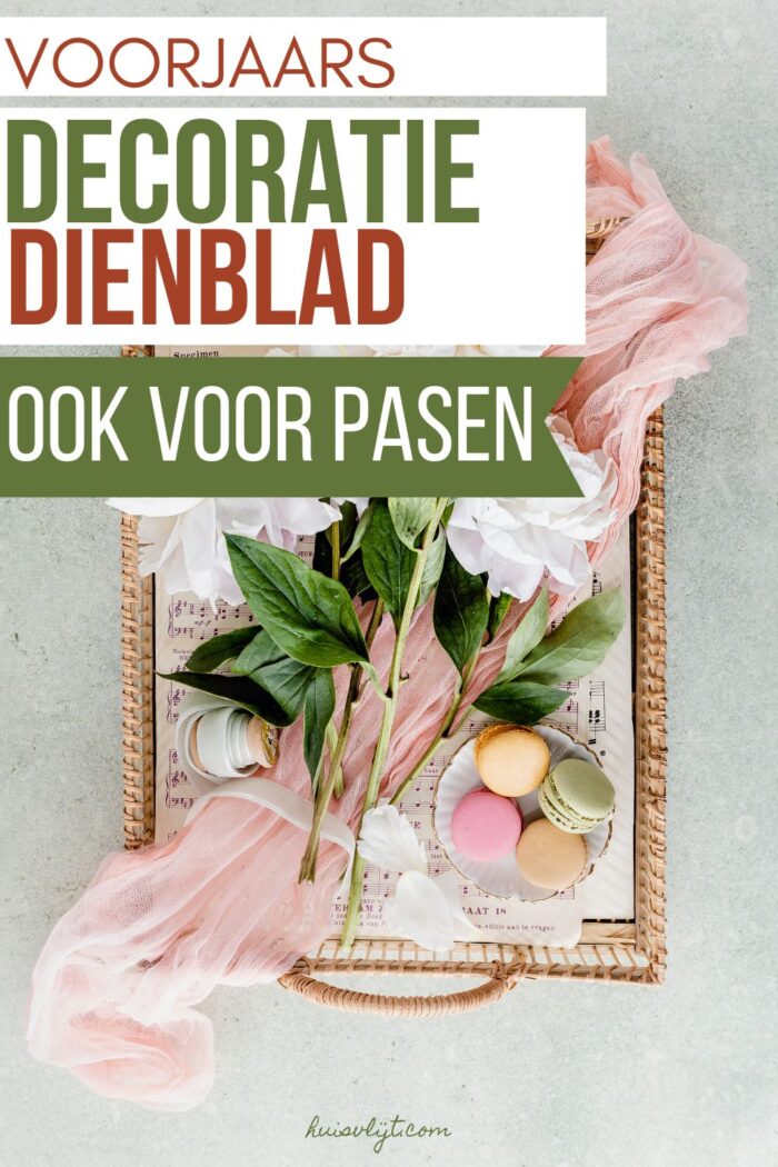voorjaars decoratie dienblad
