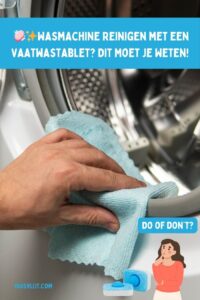 wasmachine reinigen met vaatwastablet